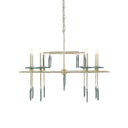 Currey & Company 9000-0060 Sethos Rectangular 8 Light Chandelier in Silver Granello 4