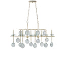 Currey & Company 9000-0060 Sethos Rectangular 8 Light Chandelier in Silver Granello 6