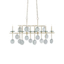 Currey & Company 9000-0060 Sethos Rectangular 8 Light Chandelier in Silver Granello 1