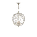 Currey & Company 9000-0076 Crystal Bud Silver Orb Chandelier in Silver Granello 3