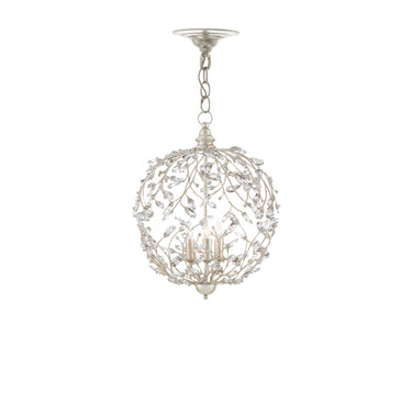 Currey & Company 9000-0076 Crystal Bud Silver Orb Chandelier in Silver Granello 3