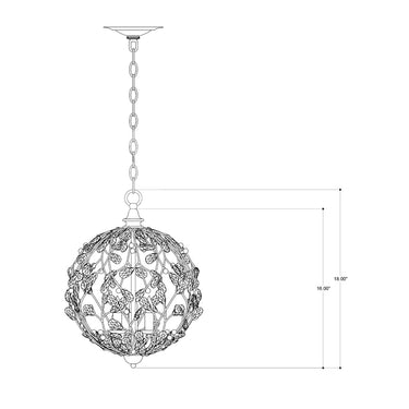 Currey & Company 9000-0076 Crystal Bud Silver Orb Chandelier in Silver Granello 4