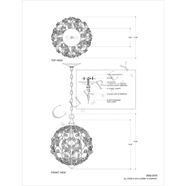 Currey & Company 9000-0076 Crystal Bud Silver Orb Chandelier in Silver Granello 5