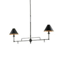 Currey & Company 9000-0114 Prosperity Rectangular Chandelier in French Black/Contemporary Gold Leaf Interior 5