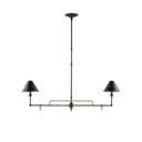 Currey & Company 9000-0114 Prosperity Rectangular Chandelier in French Black/Contemporary Gold Leaf Interior 6