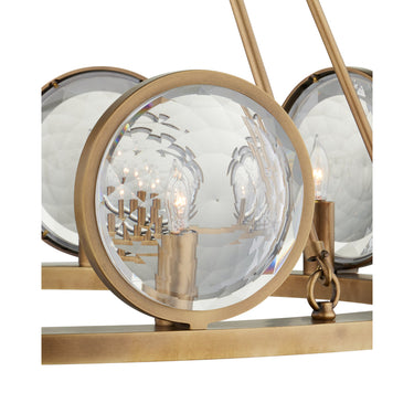 Currey & Company 9000-0119 MarjieScope 10 Light Chandelier in Antique Brass 2