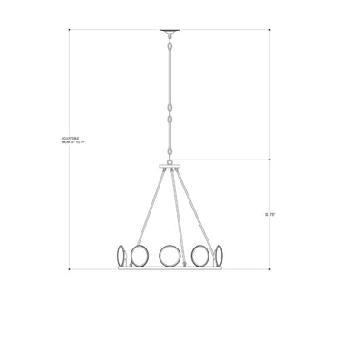 Currey & Company 9000-0119 MarjieScope 10 Light Chandelier in Antique Brass 7