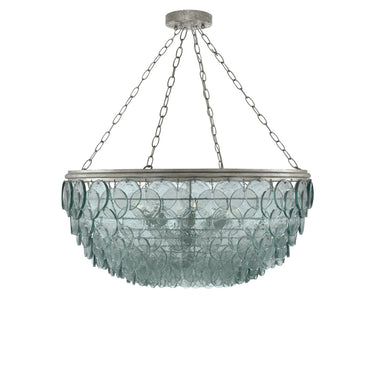 Currey & Company 9000-0140 Quorum Small 8 Light Chandelier in Silver Leaf 4