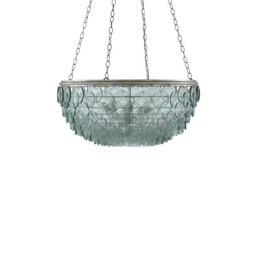 Currey & Company 9000-0140 Quorum Small 8 Light Chandelier in Silver Leaf 1