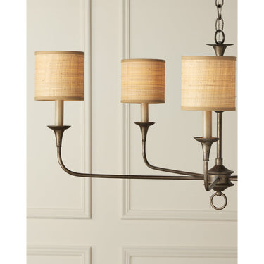 Currey & Company 9000-0143 Nottaway Bronze Small Chandelier in Pyrite Bronze 4