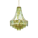 Currey & Company 9000-0147 Vintner 7 Light Chandelier in Dark Contemporary Gold Leaf/Green 1