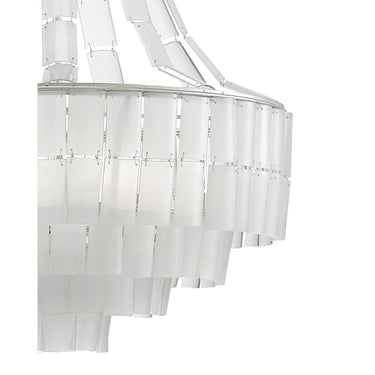 Currey & Company 9000-0159 Vintner 7 Light Chandelier in Contemporary Silver Leaf/Opaque White 2