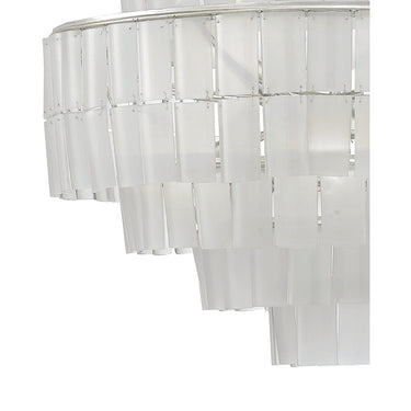 Currey & Company 9000-0160 Sommelier 8 Light Chandelier in Contemporary Silver Leaf/Opaque White 2