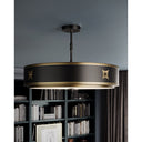 Currey & Company 9000-0171 Huntsman Pendant in Satin Black/Antique Brass/White 5