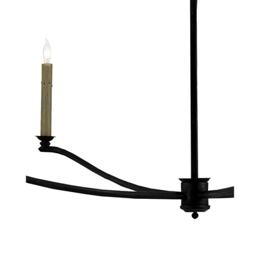 Currey & Company 9000-0176 Knole 4 Light Chandelier in French Black 2