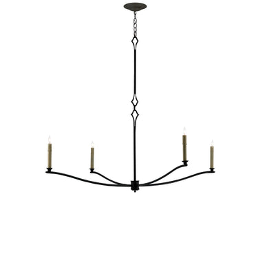 Currey & Company 9000-0176 Knole 4 Light Chandelier in French Black 3