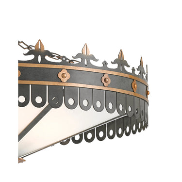 Currey & Company 9000-0181 Berkeley 6 Light Chandelier in Antique Gold/Moss Gray 2
