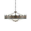Currey & Company 9000-0181 Berkeley 6 Light Chandelier in Antique Gold/Moss Gray 1