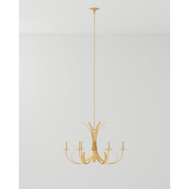 Currey & Company 9000-0186 Bette 6 Light Chandelier in Grecian Gold Leaf 9