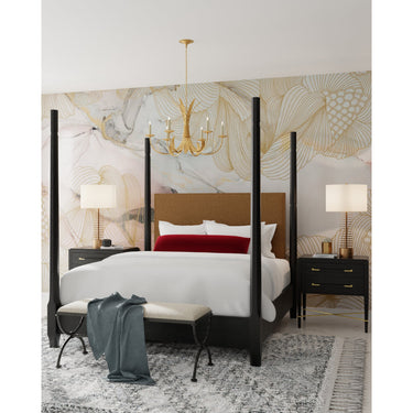 Currey & Company 9000-0186 Bette 6 Light Chandelier in Grecian Gold Leaf 10