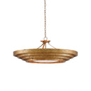 Currey & Company 9000-0187 Belle 3 Light Chandelier in Gold Leaf 1
