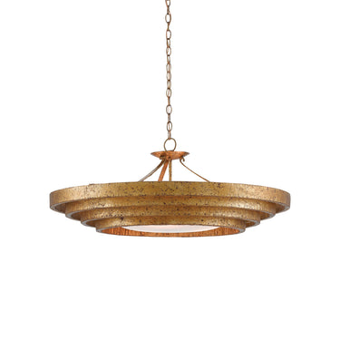 Currey & Company 9000-0187 Belle 3 Light Chandelier in Gold Leaf 1