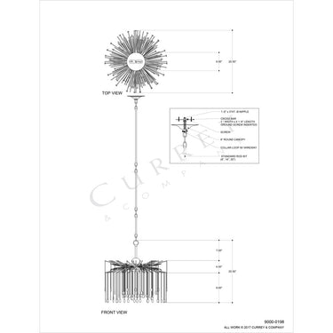 Currey & Company 9000-0198 Fen Small Chandelier in Cupertino 6