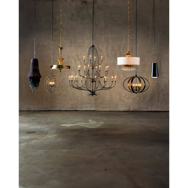 Currey & Company 9000-0213 Folgate Grande 28 Light Chandelier in French Black/Gold Leaf 4