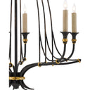 Currey & Company 9000-0214 Folgate 8 Light Chandelier in French Black/Gold Leaf 2