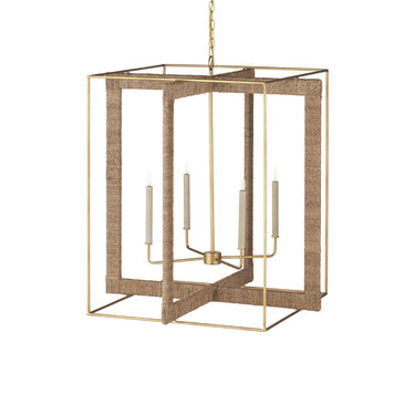 Currey & Company 9000-0217 Purebred Large 4 Light Lantern in Contemporary Gold Leaf/Natural 5