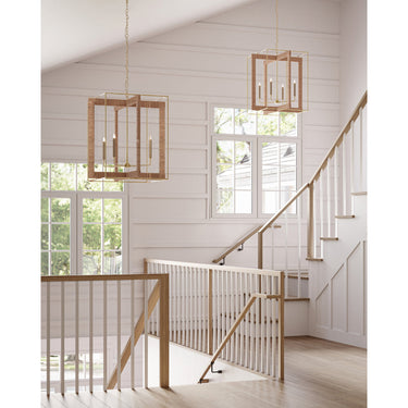 Currey & Company 9000-0217 Purebred Large 4 Light Lantern in Contemporary Gold Leaf/Natural 8