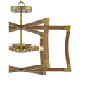 Currey & Company 9000-0221 Bastian Small 6 Light Lantern in Chestnut/Brass 2