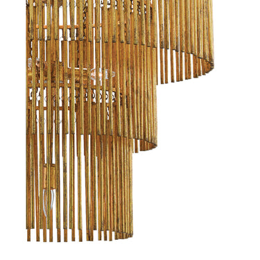 Currey & Company 9000-0247 Mantra 7 Light Chandelier in Gold Leaf 2