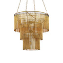 Currey & Company 9000-0247 Mantra 7 Light Chandelier in Gold Leaf 3