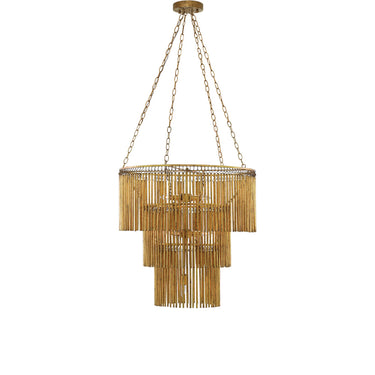 Currey & Company 9000-0247 Mantra 7 Light Chandelier in Gold Leaf 4