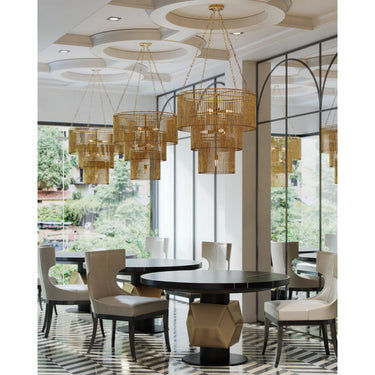 Currey & Company 9000-0247 Mantra 7 Light Chandelier in Gold Leaf 5