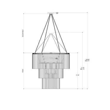 Currey & Company 9000-0247 Mantra 7 Light Chandelier in Gold Leaf 7