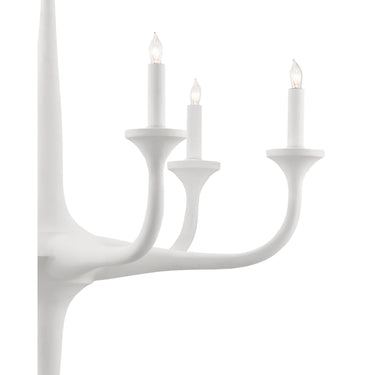 Currey & Company 9000-0255 Albion 6 Light Chandelier in Gesso White 2