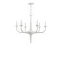 Currey & Company 9000-0255 Albion 6 Light Chandelier in Gesso White 3