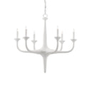 Currey & Company 9000-0255 Albion 6 Light Chandelier in Gesso White 1