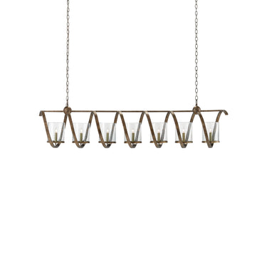 Currey & Company 9000-0263 Maximus Grande 7 Light Chandelier in Pyrite Bronze 1