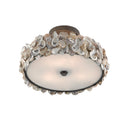 Currey & Company 9000-0265 Oyster Semi-Flush in Textured Bronze/Natural 4