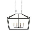 Currey & Company 9000-0289 Denison Rectangular 6 Light Lantern in Mole Black 1