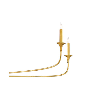 Currey & Company 9000-03-C Nottaway 6 Light Chandelier in Contemporary Gold Leaf 2