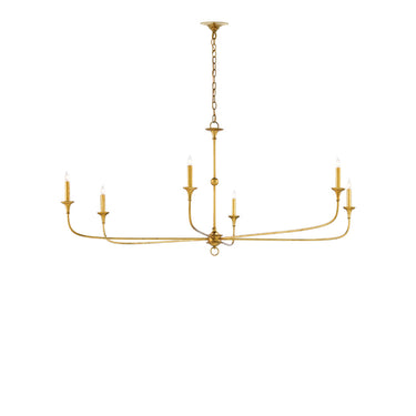 Currey & Company 9000-03-C Nottaway 6 Light Chandelier in Contemporary Gold Leaf 3