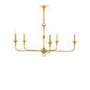 Currey & Company 9000-03-C Nottaway 6 Light Chandelier in Contemporary Gold Leaf 8