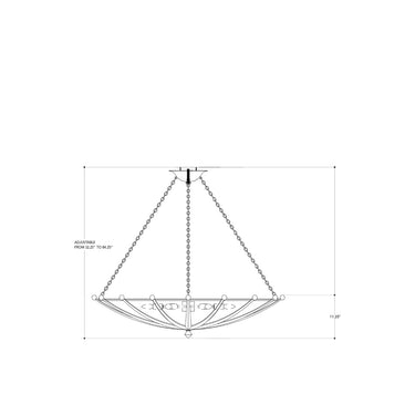 Currey & Company 9000-0319 Fontaine 6 Light Chandelier in Antique Gold Leaf/Contemporary Gold Leaf/Satin Black 6