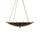 Currey & Company 9000-0319 Fontaine 6 Light Chandelier in Antique Gold Leaf/Contemporary Gold Leaf/Satin Black 1