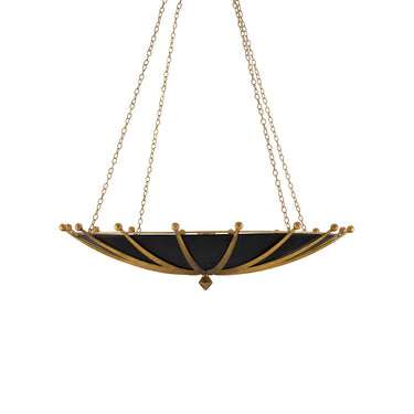 Currey & Company 9000-0319 Fontaine 6 Light Chandelier in Antique Gold Leaf/Contemporary Gold Leaf/Satin Black 1