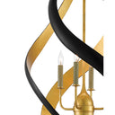 Currey & Company 9000-0321 Trephine 4 Light Chandelier in Contemporary Gold Leaf/Satin Black 2